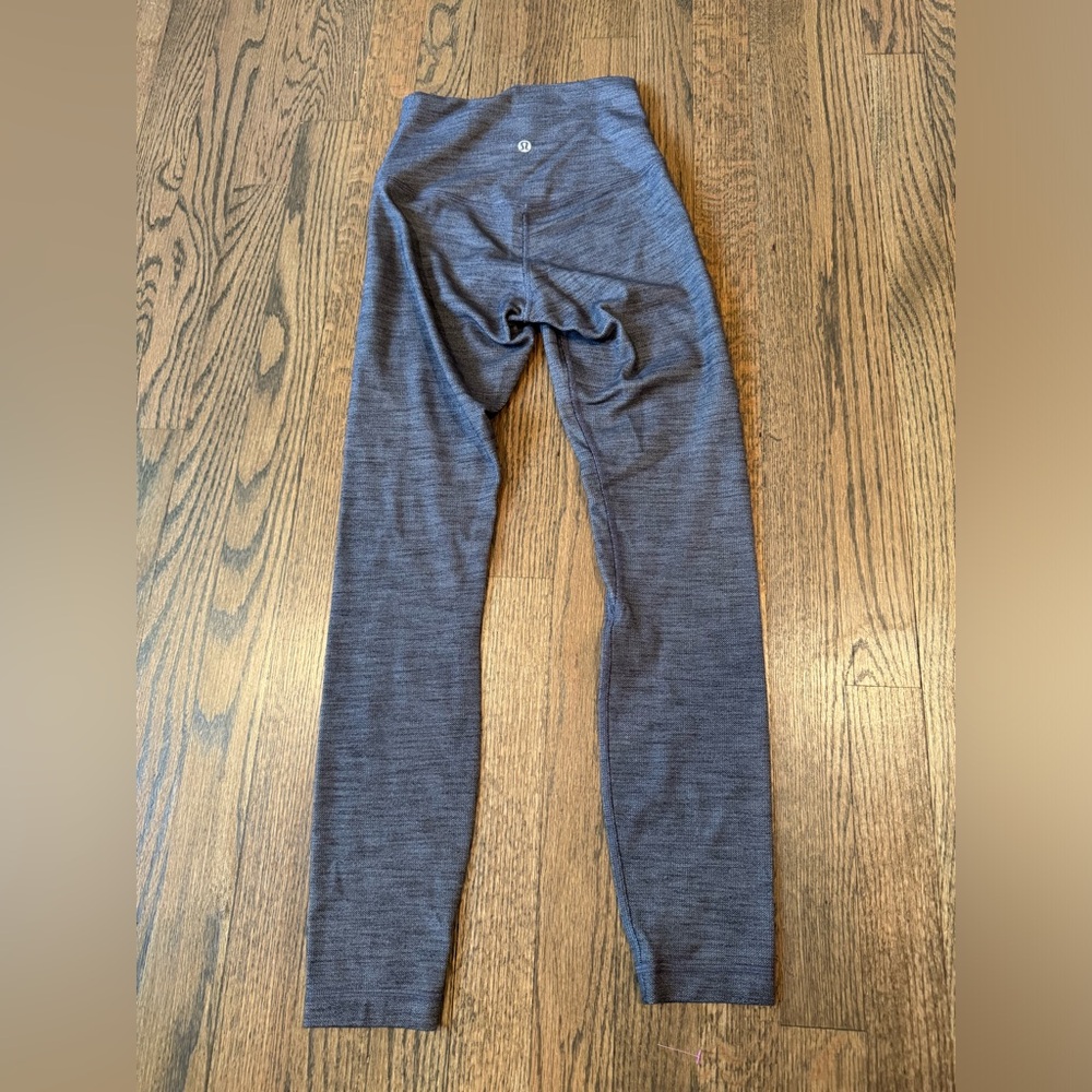 Lululemon wunder under leggings in textured gray